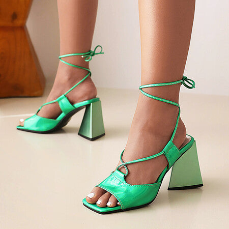 Fish Mouth Triangle Heel